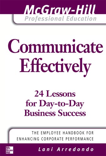 Communicate Effectively   2007 9780071493376 Front Cover