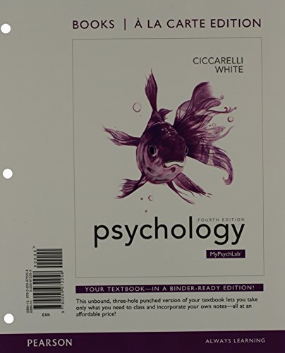 Psychology, Books a la Carte Plus NEW MyPsychLab with EText -- Access Card Package  4th 2015 9780205977376 Front Cover