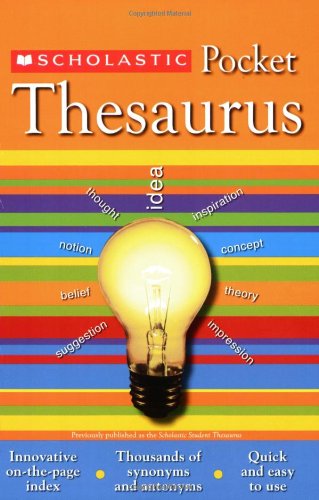 Scholastic Pocket Thesaurus  N/A 9780439620376 Front Cover
