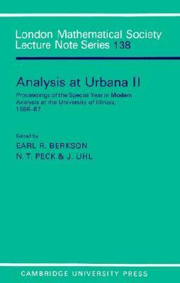 Analysis at Urbana Analysis in Abstract Spaces  1989 9780521364379 Front Cover