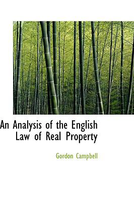 An Analysis of the English Law of Real Property:   2008 9780554672380 Front Cover