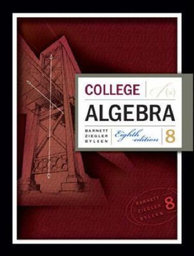 College Algebra  8th 2008 (Revised) 9780072867381 Front Cover