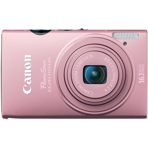 Canon PowerShot ELPH 110 HS 16.1 MP CMOS Digital Camera with 5x Optical Image Stabilized Zoom 24mm Wide-Angle Lens and 1080p Full HD Video Recording (Pink) product image