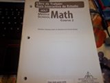 Math Course 2 : Middle School: Interactive Study Guide 4th (Student Manual, Study Guide, etc.) 9780030686382 Front Cover