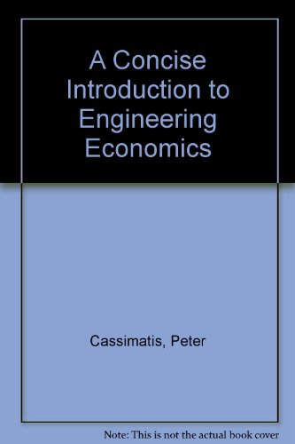 Concise Introduction to Engineering Economics   1988 9780044450382 Front Cover