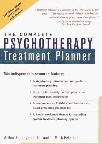 Complete Psychotherapy Treatment Planner An Options Handbook 1st 1995 9780471117384 Front Cover