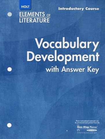 Elements of Literature : Vocabulary Development 5th 9780030739385 Front Cover