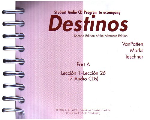 Student Audio CD Program Part 1 Fuw Destinos  2nd 2002 (Student Manual, Study Guide, etc.) 9780072504385 Front Cover