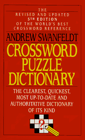 Crossword Puzzle Dictionary  5th 1984 9780061000386 Front Cover
