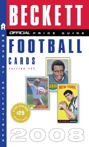 Official Beckett Price Guide to Football Cards 2008  27th (Large Type) 9780375722387 Front Cover