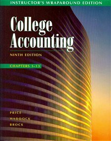 College Accounting 9th 1999 (Teachers Edition, Instructors Manual, etc.) 9780028046389 Front Cover