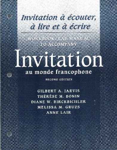 Workbook/Lab Manual for Invitation Au Monde Francophone, 2nd  2nd 2005 (Revised) 9781413001389 Front Cover