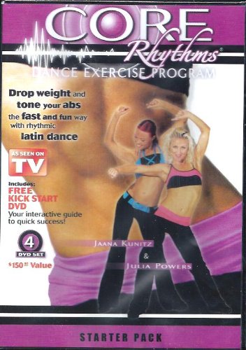 Core Rhythms Dance Exercise Program Starter Package 4-DVD Set System.Collections.Generic.List`1[System.String] artwork