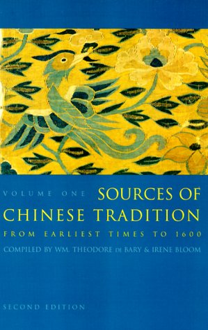 Sources of Chinese Tradition From Earliest Times To 1600 2nd 1999 9780231109390 Front Cover