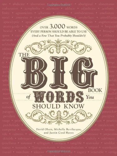 Big Book of Words You Should Know Over 3,000 Words Every Person Should Be Able to Use (and a Few That You Probably Shouldn't)  2009 9781605501390 Front Cover