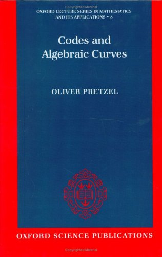 Codes and Algebraic Curves   1998 9780198500391 Front Cover