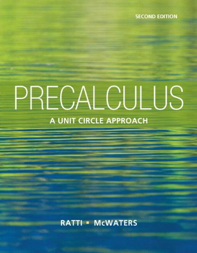Precalculus A Unit Circle Approach 2nd 2014 9780321825391 Front Cover