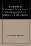 Elements of Literature : Vocabulary Development 5th 9780030739392 Front Cover
