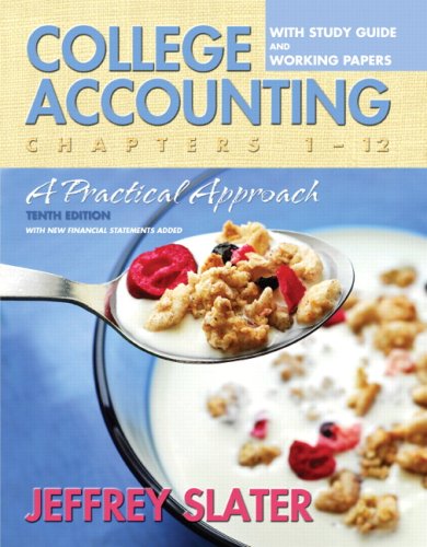 College Accounting A Practical Approach Chapters 1-12 with Study Guide and Working Papers Value Package (includes PeachTree 2008 Educational Version) 10th 2009 9780137155392 Front Cover