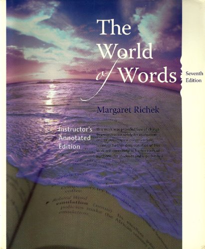 World of Words Vocabulary for College Success 7th 2008 9780618890392 Front Cover