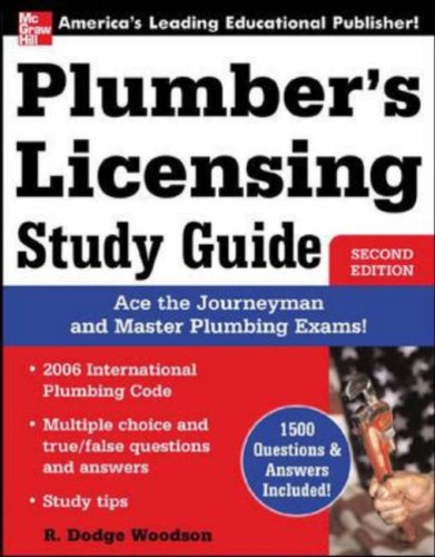 Plumber's Licensing Study Guide  2nd 2007 (Revised) 9780071479394 Front Cover