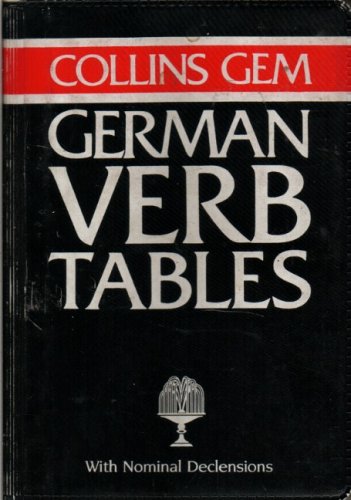 Collins Gem German Verb Tables and Grammar  1984 9780004593395 Front Cover