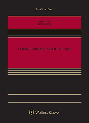 Texas Business Associations   2016 9781454883395 Front Cover