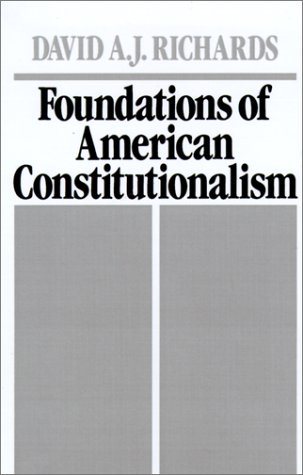 Foundations of American Constitutionalism   1989 9780195059397 Front Cover