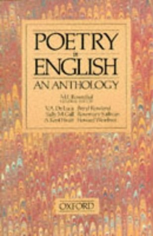 Poetry in English An Anthology  1987 9780195205398 Front Cover