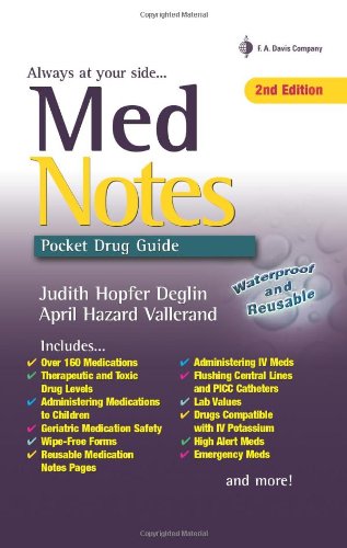 MedNotes Pocket Drug Guide 3rd 2010 (Revised) 9780803621398 Front Cover