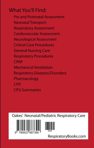 Neonatal/Pediatric Respiratory Care: A Critical Care Pocket Guide  2009 9780932887399 Front Cover