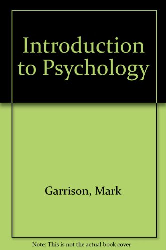 Introduction to Psychology  N/A 9780028001401 Front Cover