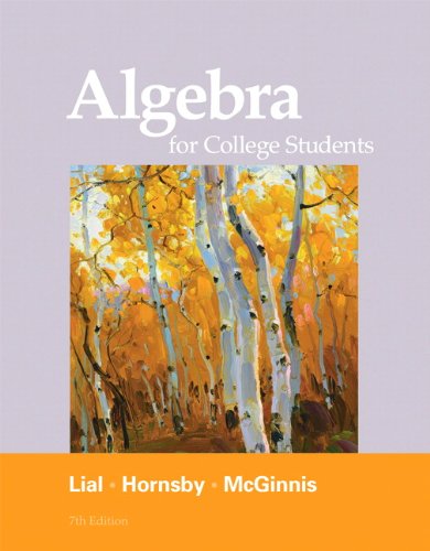 Algebra for College Students  7th 2012 9780321715401 Front Cover