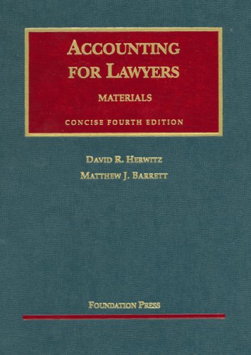 Accounting for Lawyers Materials 4th 2006 (Revised) 9781599410401 Front Cover