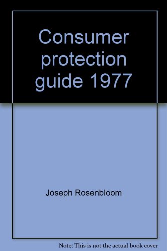 Consumer Protection Guide 1977  1976 9780024680402 Front Cover