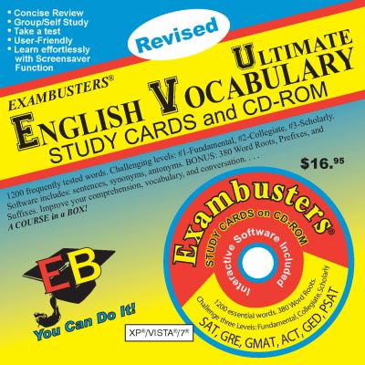 Ultimate English Vocabulary Study Cards and CD-ROM Combo Pack : Exambusters: A Course in a Box!  2010 9781576333402 Front Cover
