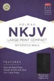 NKJV Large Print Compact Reference Bible, Black Bonded Leather with Magnetic Flap   2013 9781433606403 Front Cover