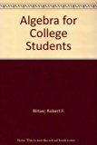 Algebra for College Students N/A 9780023430404 Front Cover