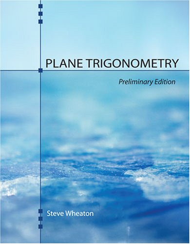 Plane Trigonometry N/A 9780757542404 Front Cover