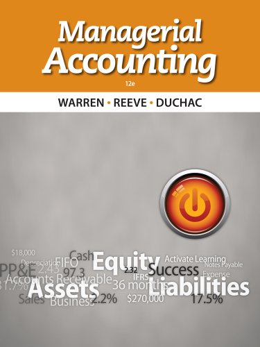 Managerial Accounting:   2013 9781133952404 Front Cover