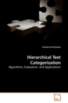 Hierarchical Text Categorization  N/A 9783639183405 Front Cover