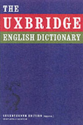 Uxbridge English Dictionary   2006 9780007203406 Front Cover
