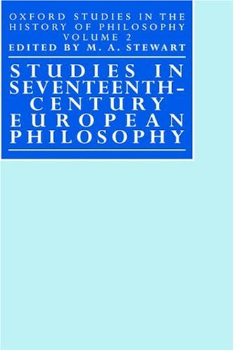 Studies in Seventeenth-Century European Philosophy   1997 9780198239406 Front Cover