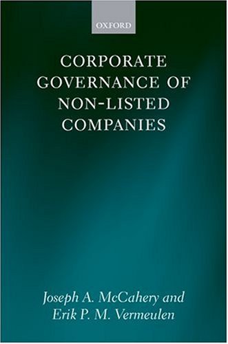 Corporate Governance of Non-Listed Companies   2008 9780199203406 Front Cover