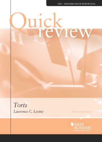 Quick Review of Torts  5th 2014 (Revised) 9780314286406 Front Cover