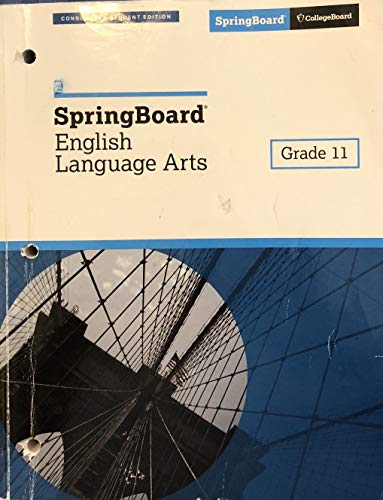 Springboard English Language Arts Grade 11 (2018 Consummable Student Edition) 1st 9781457308406 Front Cover