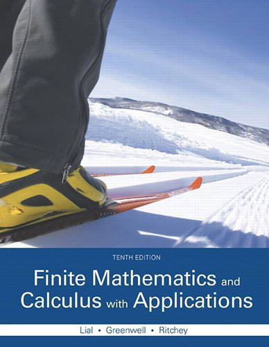 Finite Mathematics and Calculus with Applications  10th 2016 9780321979407 Front Cover