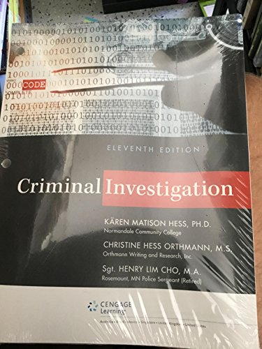 Criminal Investigation  11th 2017 9781305659407 Front Cover