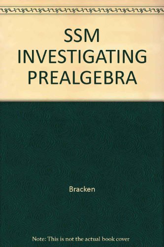 Investigating Prealgebra   2002 9780030344411 Front Cover