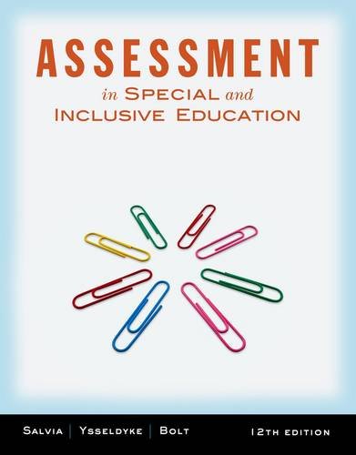 Assessment In Special and Inclusive Education 12th 2013 9781111833411 Front Cover